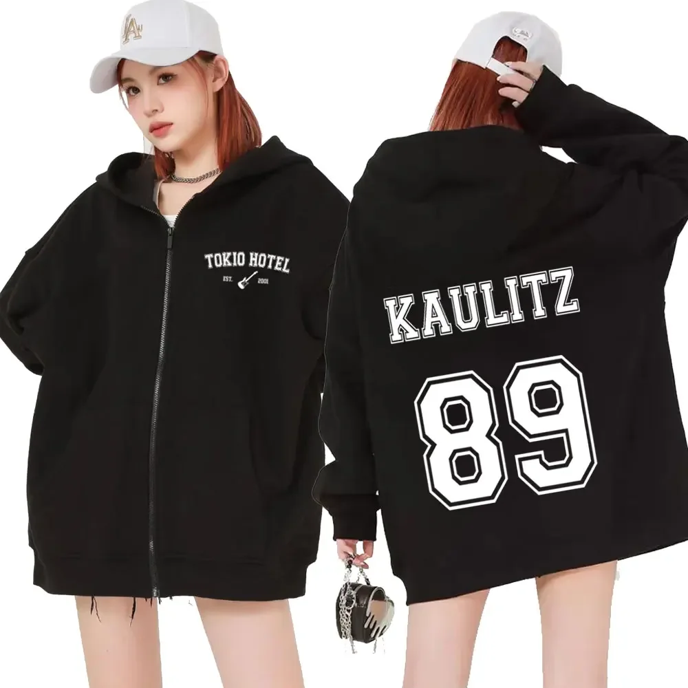 

Rock Band Tokio Hotel Kaulitz Zipper Hoodies Men Women Harajuku Fashion Zip Up Sweatshirt Jacket Vintage Oversized Hoodie Coats