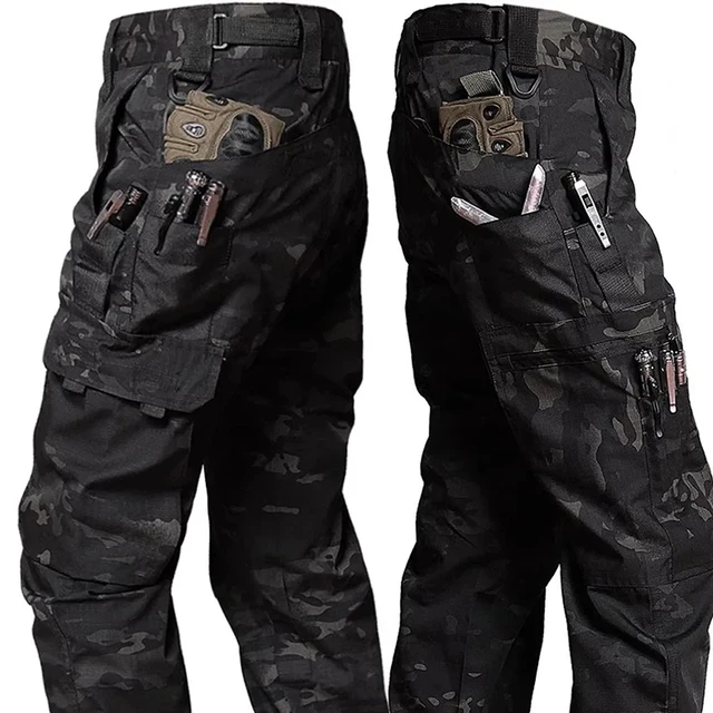 Pantalon de travail tactique pour hommes, Cargo d'extérieur, multi-poches, imperméable, vêtements de travail en plein air, de randonnée, nouvelle collection automne printemps 4