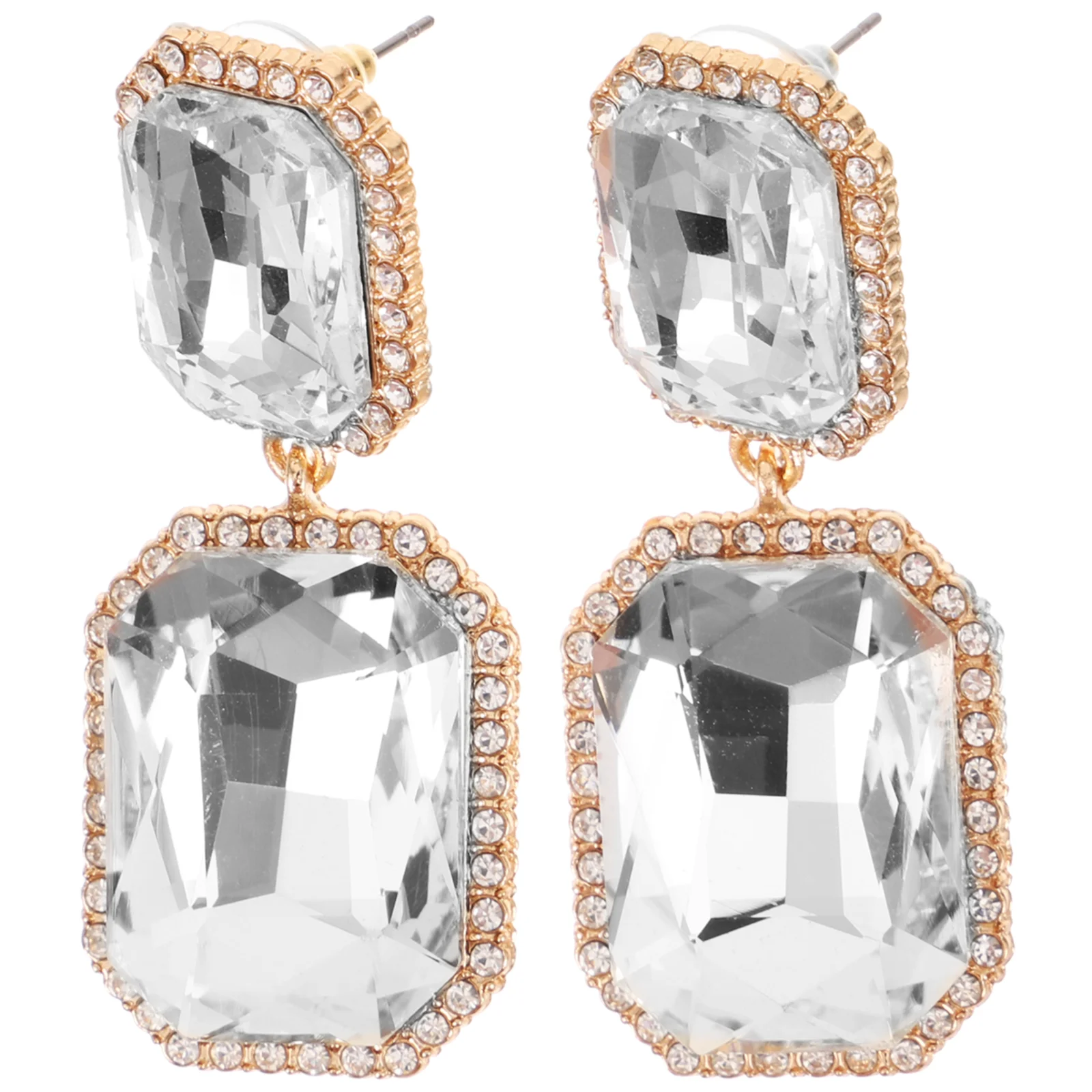 

1 Pair Rhinestone Earrings Dangle Earrings Wedding Bride Drop Earrings Prom Banquet Jewelry