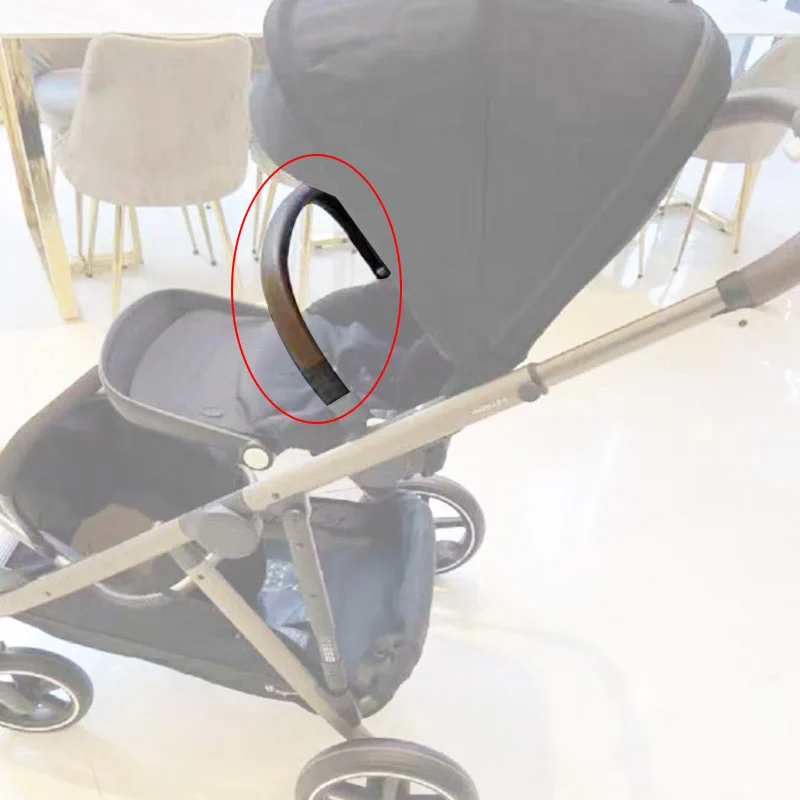 Barre Pare-chocs Poussette Yoyo - Guidon PU Noir Pour Bébé, Facile à Installer Et Pliable