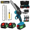 Gisam 6 Inch Electric Chainsaw Cordless Rechargeable Woodworking Garden Mini Pruning Chain Saw Power Tool for Makita 18V Battery 1