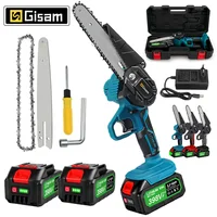 Gisam 6 Inch Electric Chainsaw Cordless Rechargeable Woodworking Garden Mini Pruning Chain Saw Power Tool for Makita 18V Battery 1
