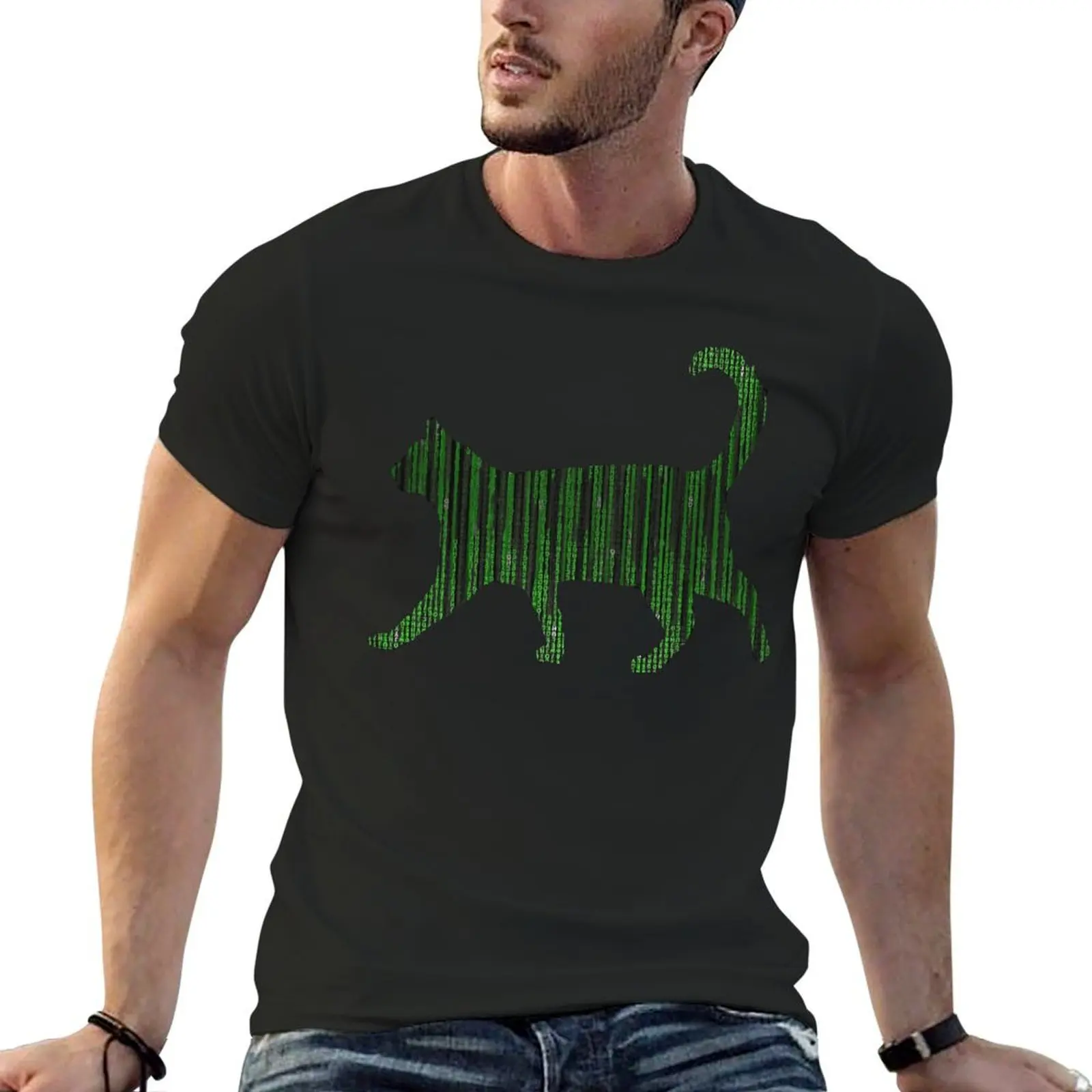 Matrix Cat Essential In Vendita T-Shirt Girocollo Move T-Shirt Vendita Calda Humor Graphic Home Taglia Usa