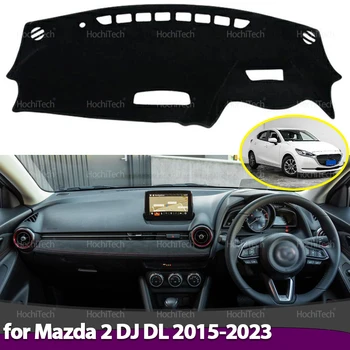 Dashboard Cover Pad Anti-Slip Mat Sunshade Dashmat Carpet Accessories for Mazda 2 Mazda2 DJ DL 2015-2023 2018 2019 2020 2021 1
