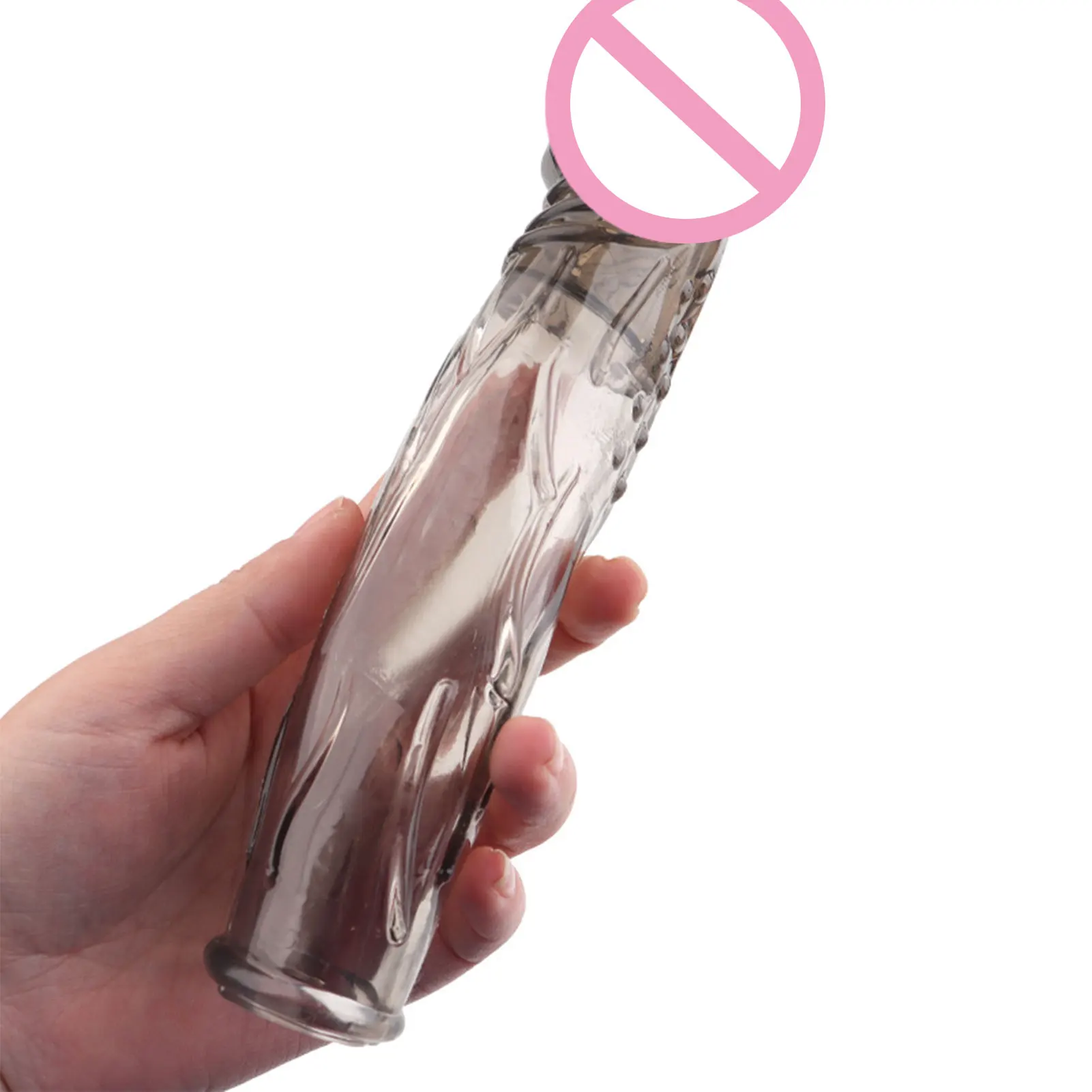 Reusable Penis Enlarger Condoms Ribbed G-Point Sex Toys Passionate Latex Contraceptives Sex Goods for Men Delay Ejaculation 18+ 3
