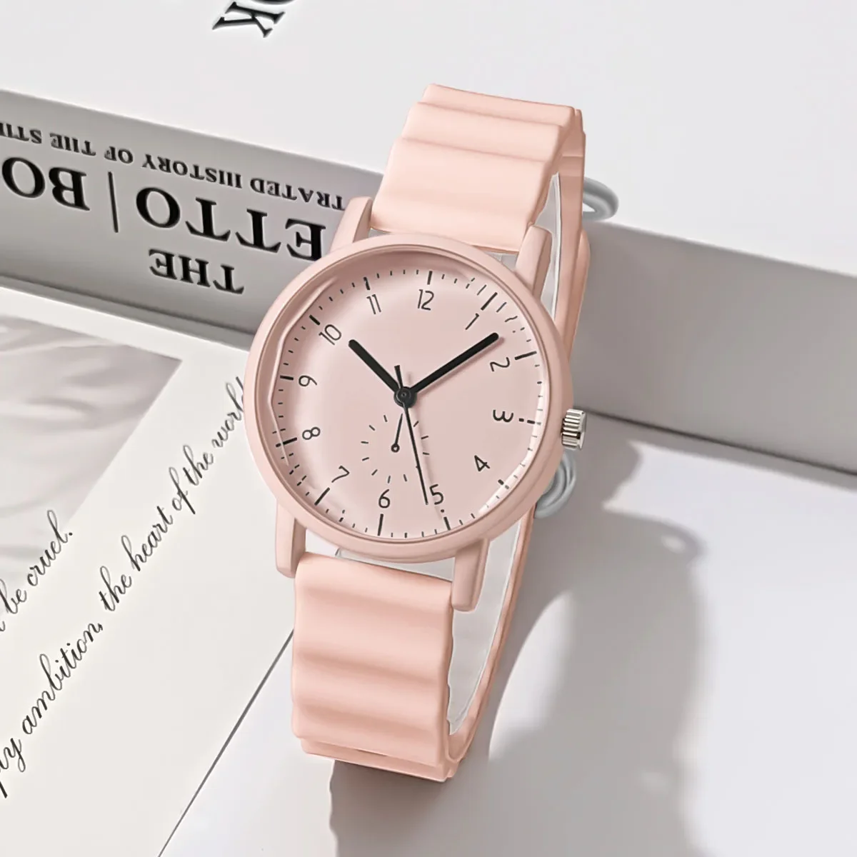 Fashion Jelly Color Round Shell Watch