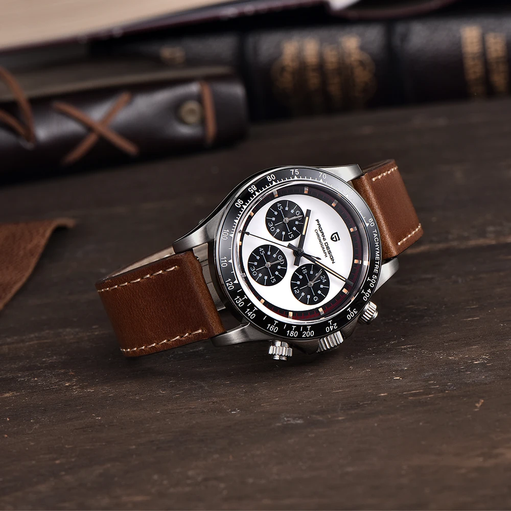 PAGANI DESIGN 2022 New 40mm Mens Automatic Quartz Watches Stainless Steel Sapphire 100m Waterproof Chronograph Relogio Masculino