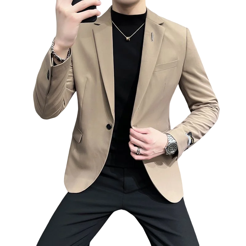 

2023 Spring Single-Breasted Casual Small Suit in 5 Colors - Slim Korean Style with Trending Elements