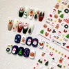Winter Red Gonk Nail Art Sticker Christmas Series Cartoon Santa Claus Elk Design Adhesive Slider Snowman 2024 Manicure Foil Tips 2