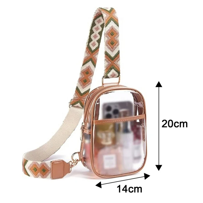 Transparent Fanny Pack Crossbody Purse for Women High Quality Thickening-Water-Resistant, Stain Resistant Chest Bag