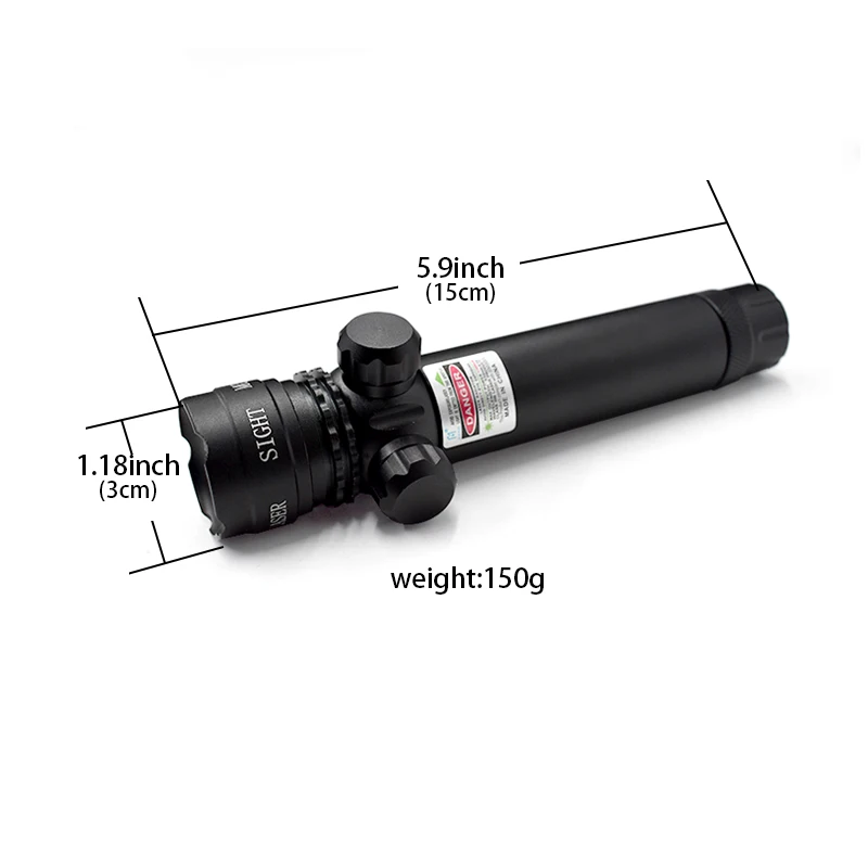 Green Laser Aiming Instrument Auxiliary Sight Hunting Laser Device Optical Equipment Including Clamp Without Battery