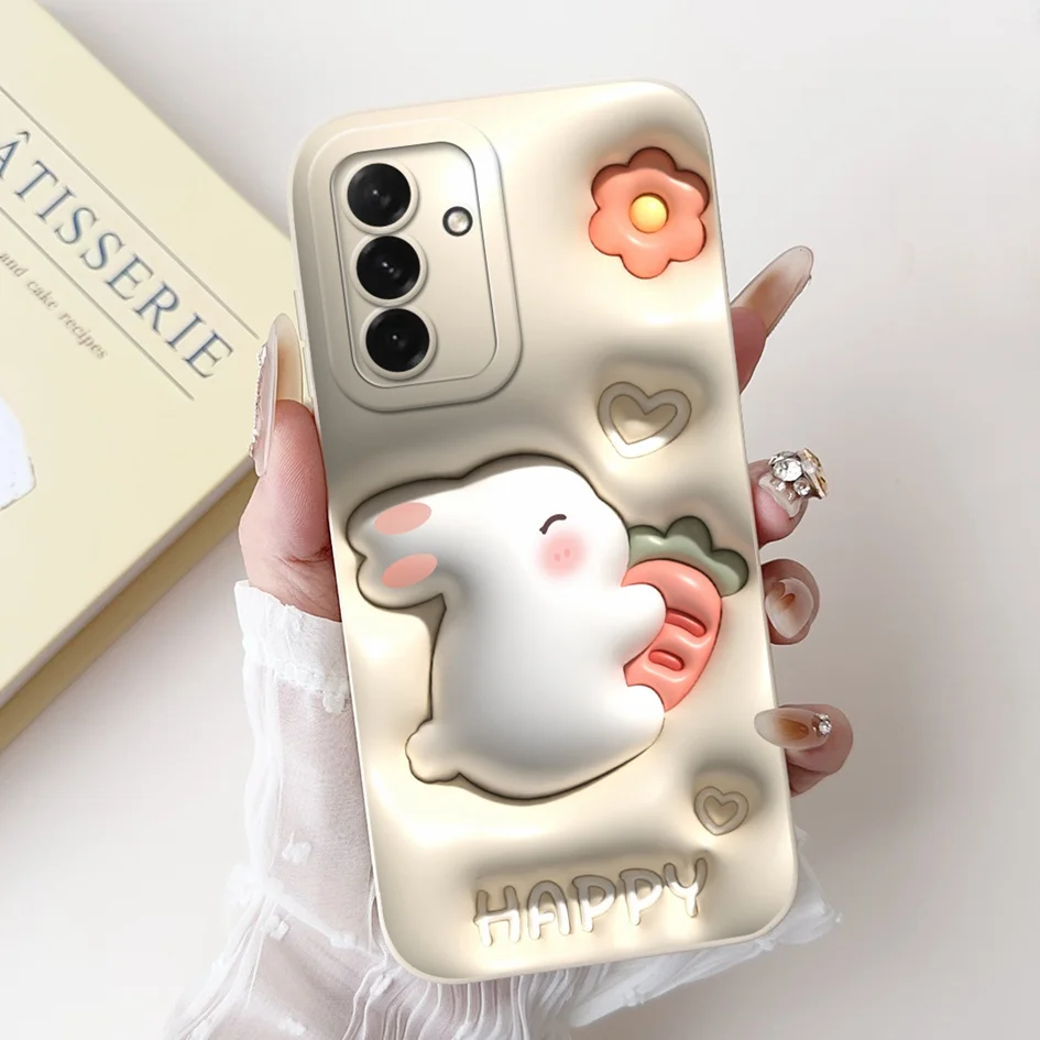 Cute Rabbit Cartoon Soft Silicone Frosted Matte Phone Case Cover
