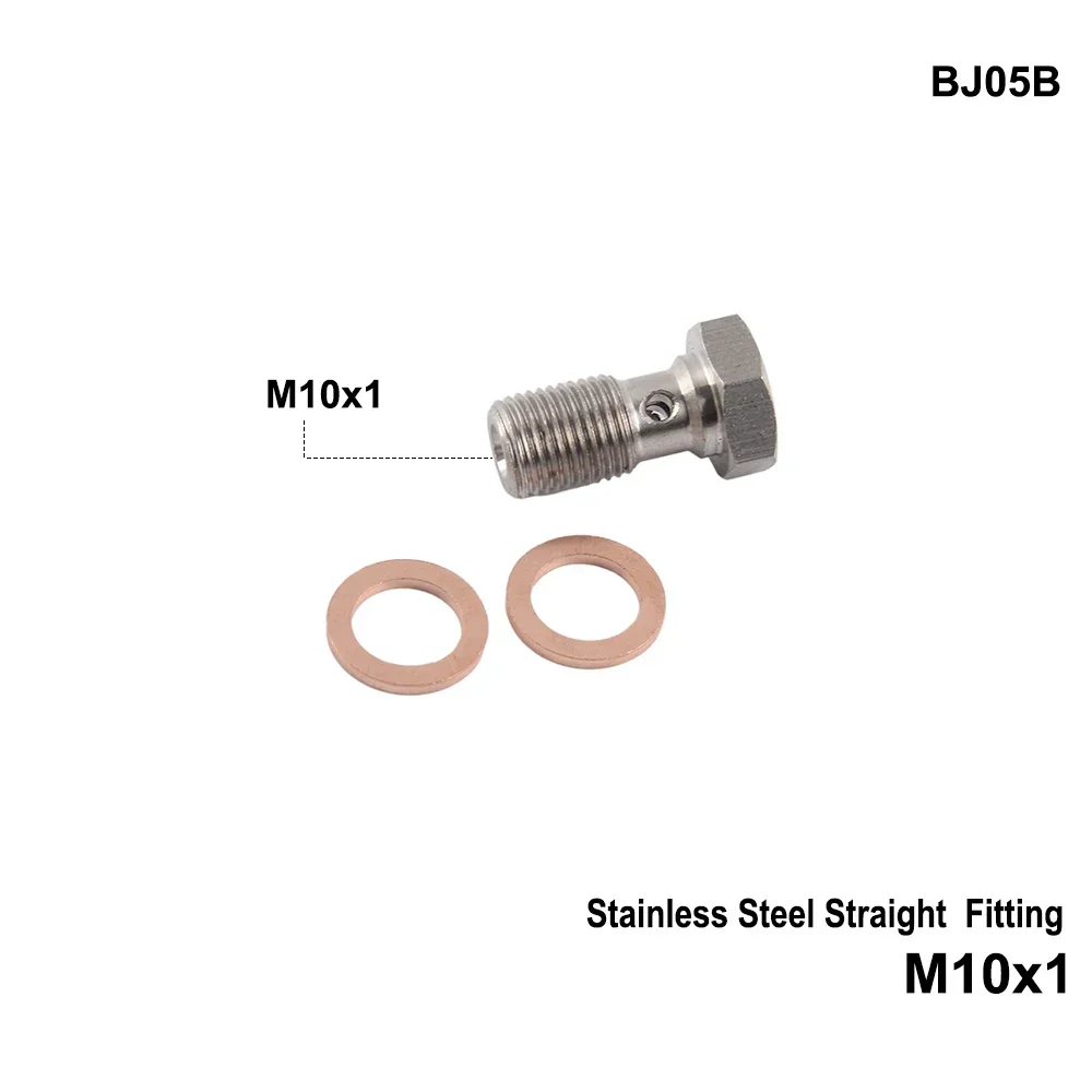 Motorcycle Motor Bike Hydraulic Brake Oil Hose Line Banjo Fitting m10x1 stainless Steel 10mm brake oil connector air compressor hose connector