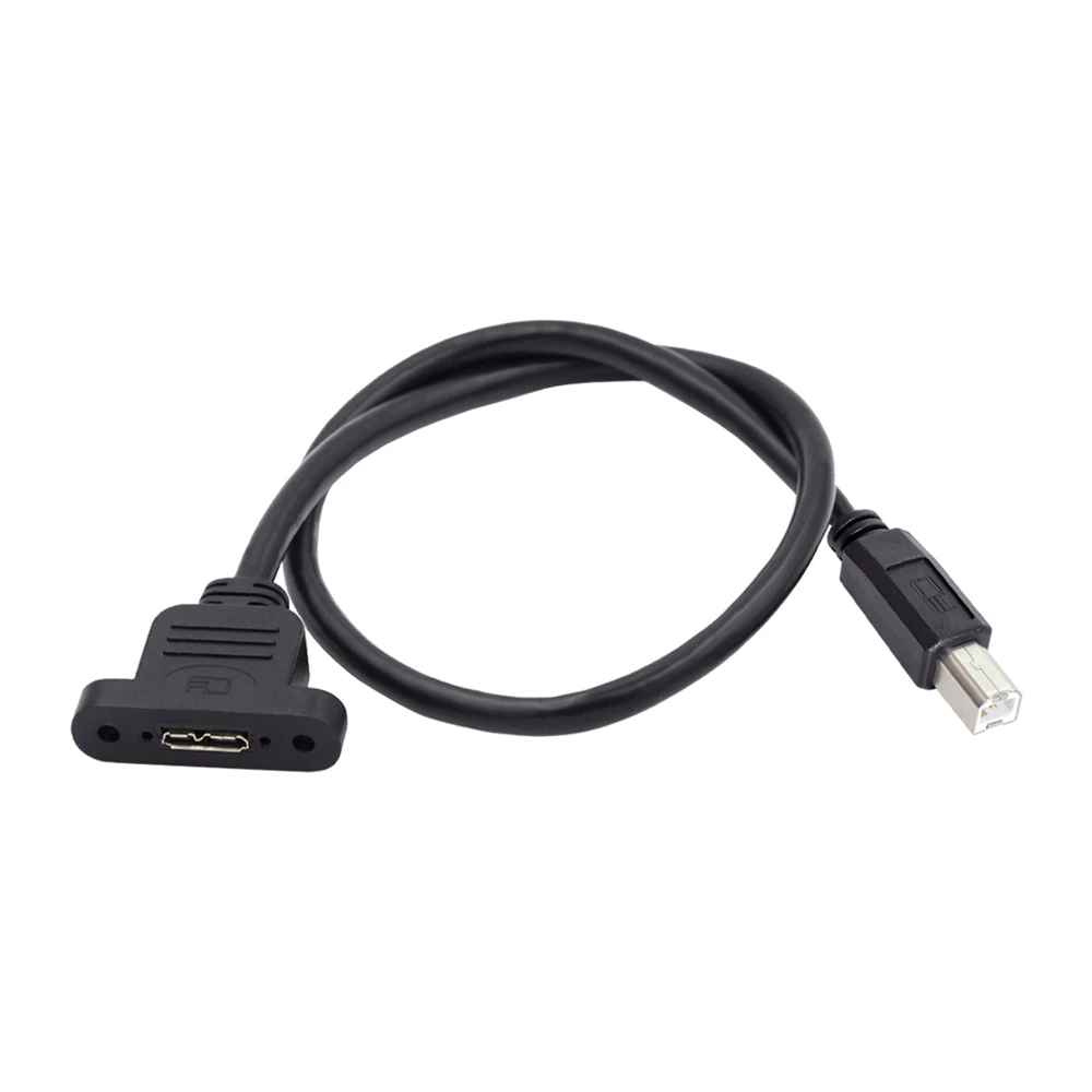 

Удлинительный кабель с винтовым креплением типа B USB2.0 «папа»-Micro 3.0 типа B «мама», 480 Мбит/с