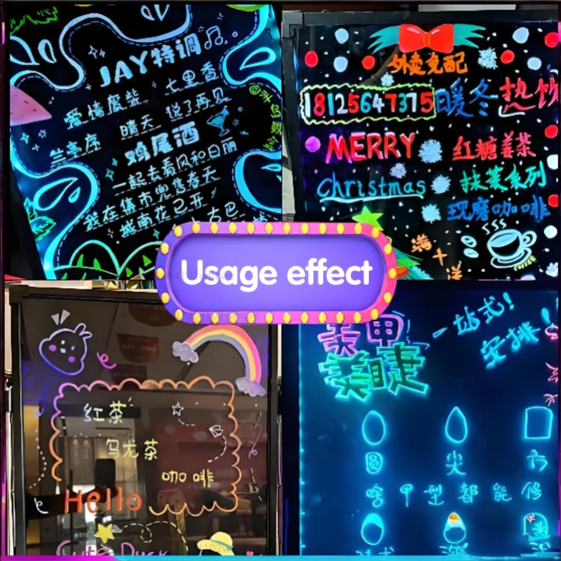 액체 분필 지울 수 있는 LED 형광펜 마커, 칠판, 유리창, 그림, 광고용 분필