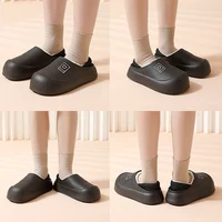 Waterproof Cotton Slippers for Women Men Winter Outdoor Indoor Non slip Home Plush Shoes Thick Bottom Cute Bear Shoes Couple - Image 3