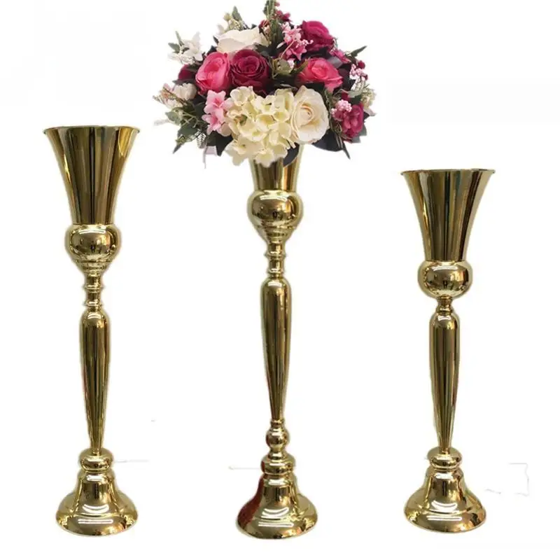 

10 PCS Flowers Vases Metal Wedding Table Centerpieces Event Road Lead Party Pillar Vase Marriage Flower Rack Home Decoration