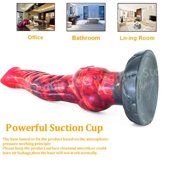 FAAK Various Style Dog Penis Monster Dildo Female Masturbators Silicone Realistic Penis Butt Plug Intimate Toys Big Sex Toy Shop 5