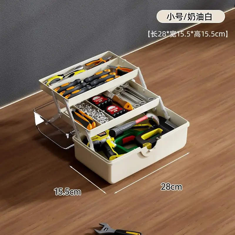 Caixa de Armazenamento Transparente de ande Capacidade Multi-camadas Organizador de Ferramentas para Eletricista Peças de H...