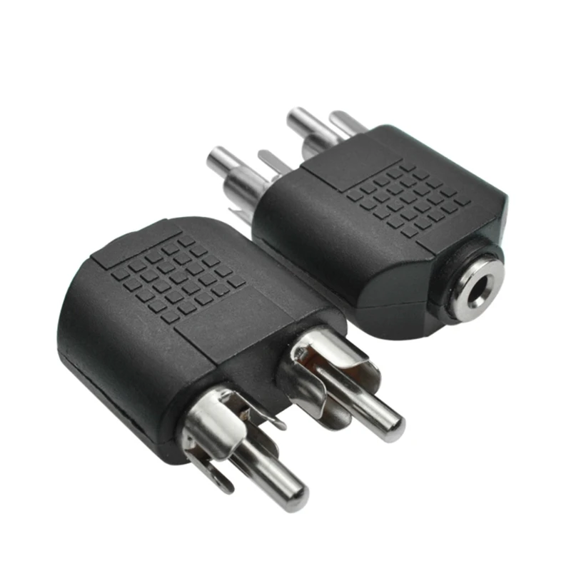 Earphone Jack Adapter Audio Plug Adapter Audio Cable Adapter 3.5mm Audio Stereo Jack Female To 2 RCA Male 3.5mm Male to 2-RCA Female 3.5mm to 2-RCA Connector Adapter