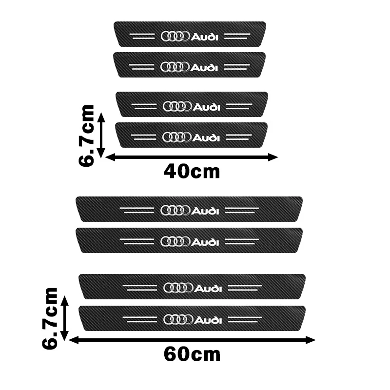 Carbon Fiber Car Door Sill Protector Sticker - Anti-Scratch Decal Accessory