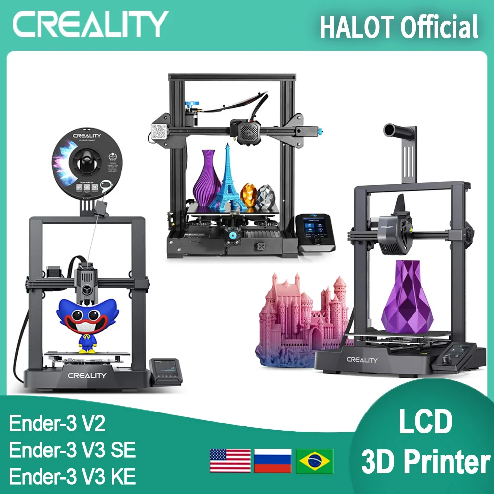 

Creality Ender-3 V2 3D Printer Ender-3 V3 KE 500mm/s Fast Printing Speed Ender-3 V3 SE Sprite Direct Extrusion 3D Printer