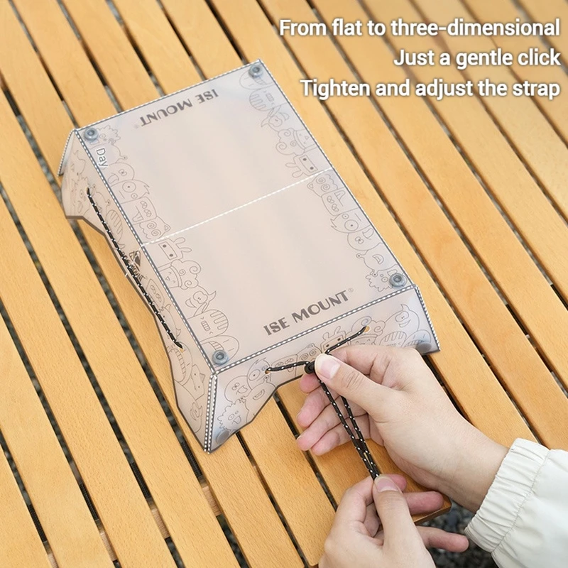 Folding Mini Camping Table Ultralight Folding PP Table Tray  for Outdoor Picnic Portable Tableware Hiking Camping Supplies