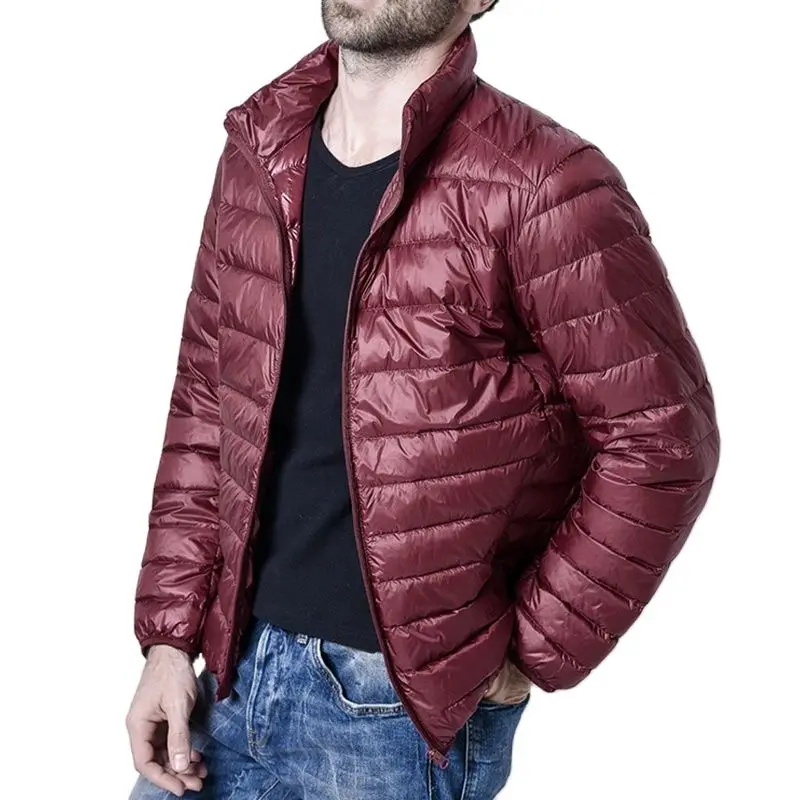 

Winter Men's Down Jacket Ultra Light Down Jacket Men Windbreaker Feather Jacket Man Lightweight Portable Warm Coat