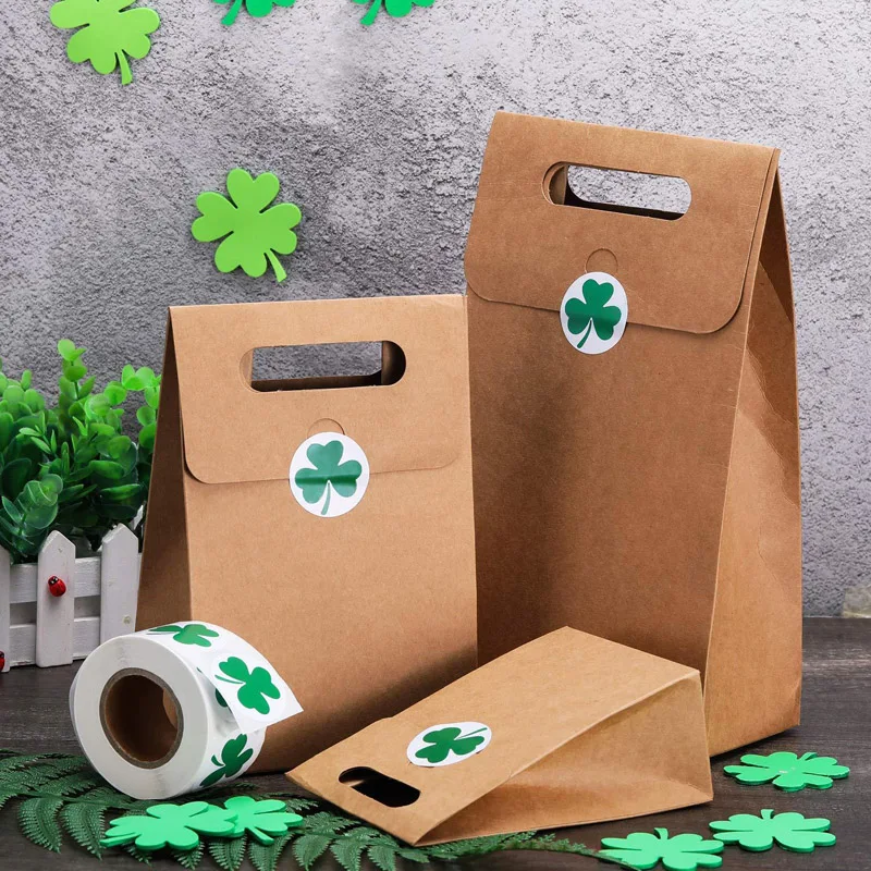 50-500pcs Labels St. Patrick's Day Stickers Shamrock Stickers 1inch Adhesive Label For Kids Decoration And Stationery Sticker