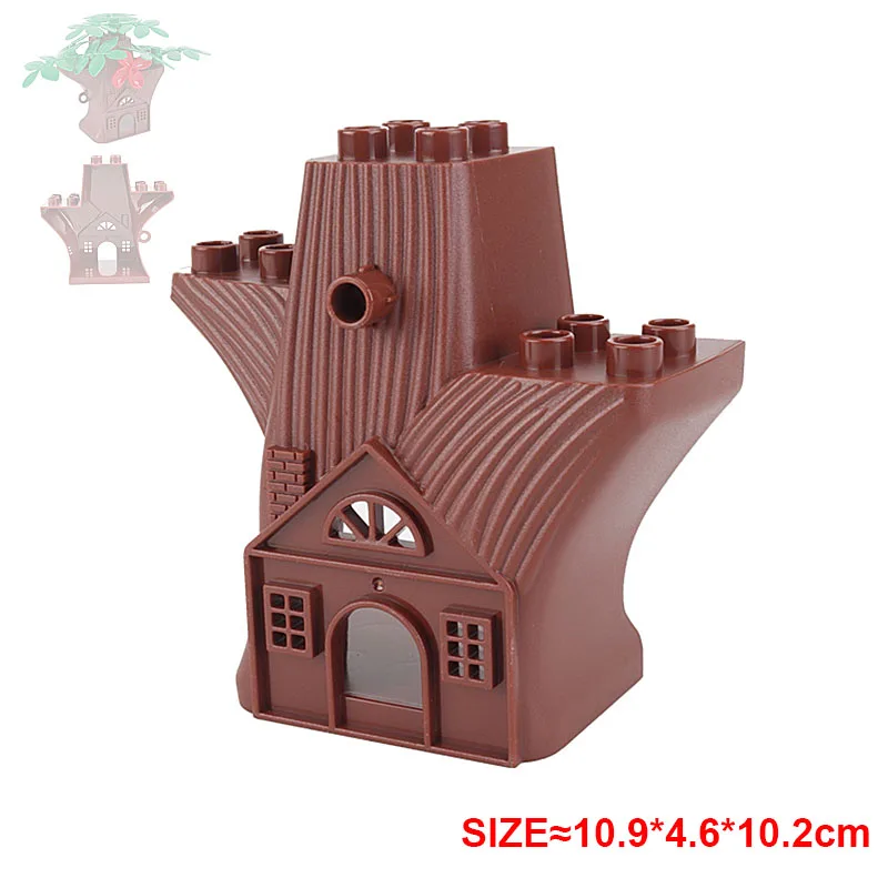 Large Building Blocks Bathroom Furniture Bathtub Sink Mirror Table and Chair Toilet Bed Food Flowers Trees Children's Gifts City - Image 3