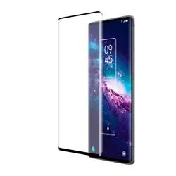 Premium 3D Curved Tempered Glass Full Cover Safety Shield Screen Protector - TCL 20 Pro 5G (Black)