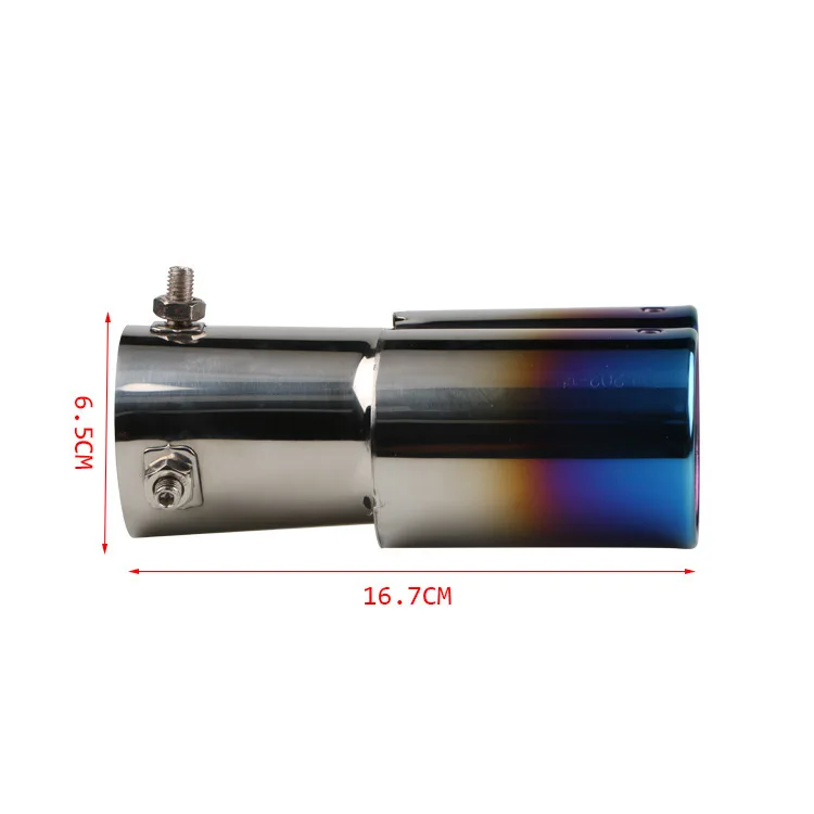 Car Exhaust Tip Stainless Steel Dual Tailpipe Throats Muffler Exhaust Tip Auto Modification Supplies exhaust pipe tip,tail pipe muffler