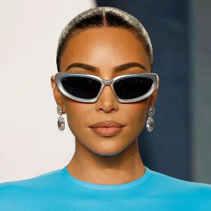 

2023 Y2K Sports Punk Sunglasses Women Brand Designer Square Goggle Men Luxury Sun Glasses UV400 Colorful Mirror Fashion Eyewear