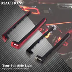 2xMotorcycle Tour Pak Pack Accent Side Panel LED Light Lamp Red/Smoke For Harley Touring Electra Street Road Glide Trike 06-2022