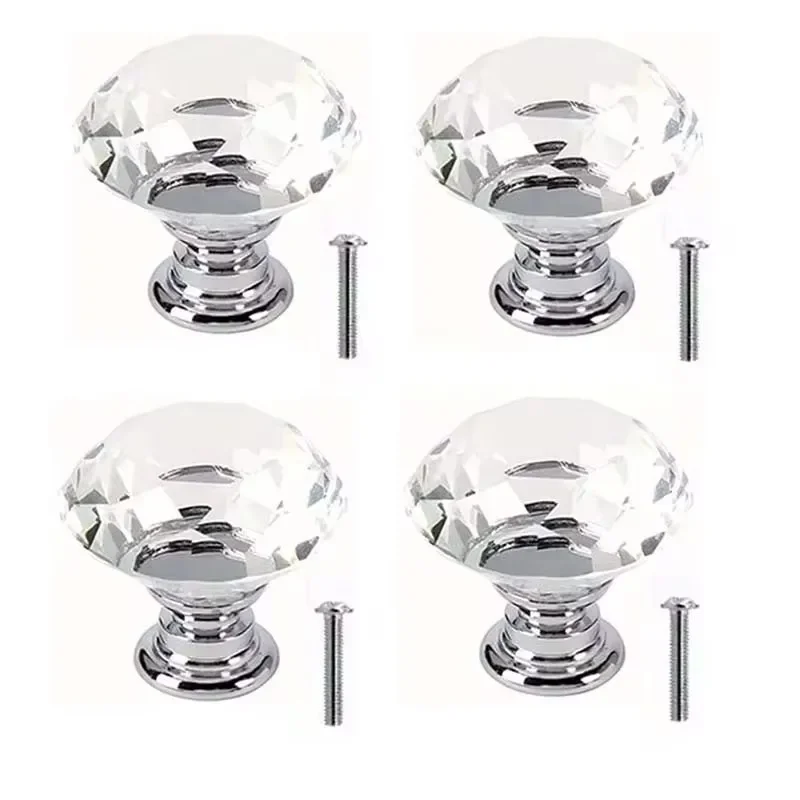 Diamond Crystal Glass Cabinet Knobs 3
