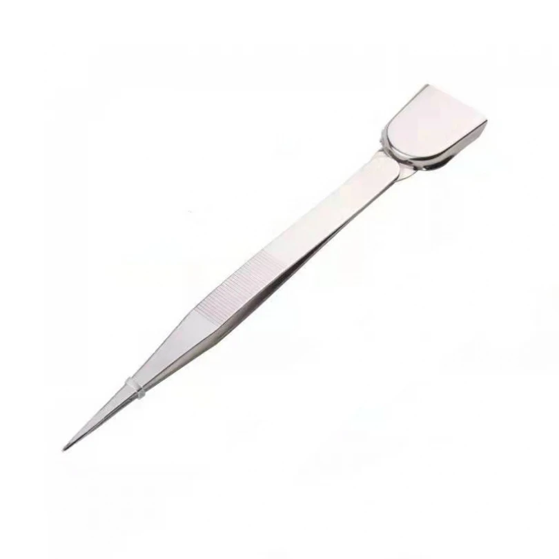 Precision Tweezers Silver Stainless Steel Mini Tweezers for Jewelry Gemstones Mini Shovel Beads Sorting Tool Supplies