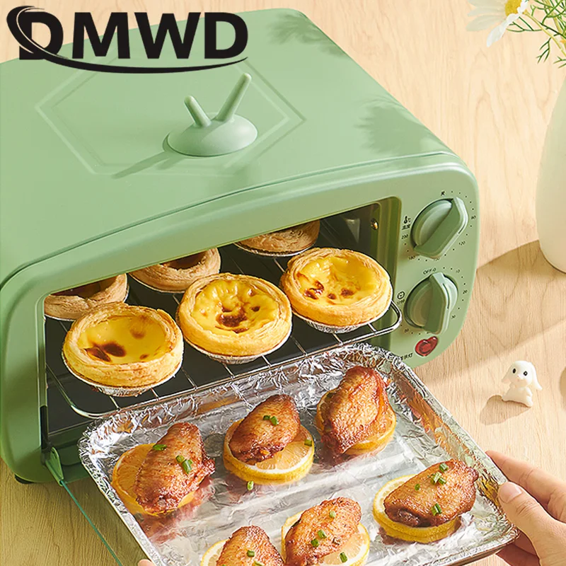 12L Mini Household Electric Oven Multifunctional Pizza Cake Baking Oven With 60 Minutes Timer Stainless Steel Toaster 2 Layers