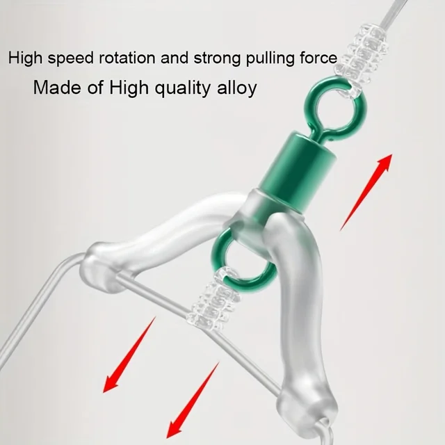 30pcs Fishing PVC Anti-Tangle 8-Shaped Swivel Connectors, Fishing Line Splitter for Secure Rigging 3