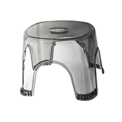 Bathroom Bath Stool Non-Slip Transparent Shoe Change Stool Toilet Thickened Plastic Bench Low Stool Multi-purpose Bench