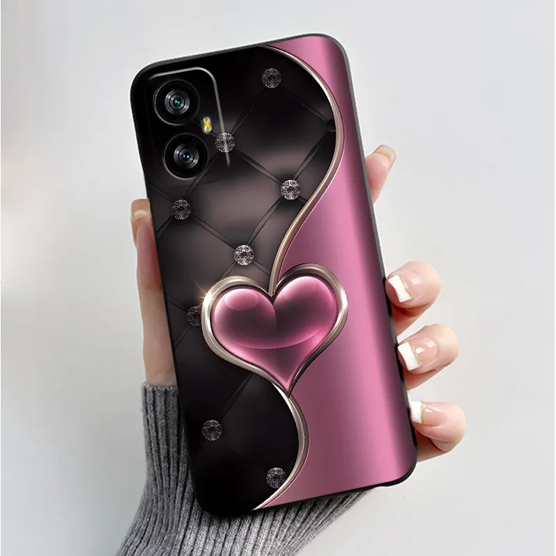 Elegant Butterfly Flower Black Soft Silicone Phone Case - Premium Back Cover