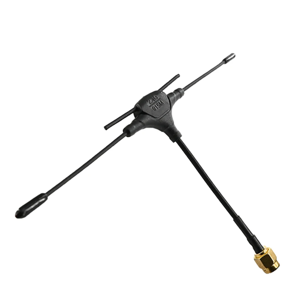 Antenne T double bande 915MHz + 2.4GHz pour drone FPV ELRS, vue latérale montrant les deux brins