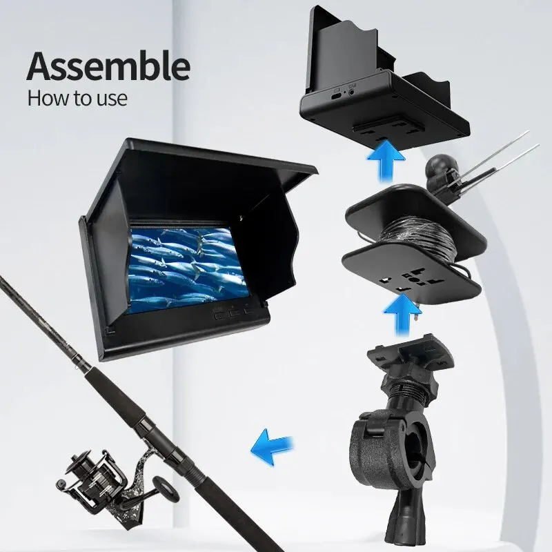 Unterwasser-Angel kamera 1080p HD 4,3 Zoll Handheld-LCD-Eis fischer für Boots kajak Seefischen mit 5000amh Batterie