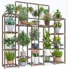 Large Wooden Plant Rack, 4-Tier, 63.1 "High, Indoor, Outdoor, Capable, Indoors, 22 Pots 1