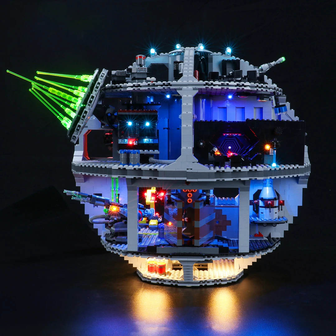 Kit Luce Led Per Moc Star Ship Super Death Star Model Set Compatibile 75159 (Solo Illuminazione Inlcuded)