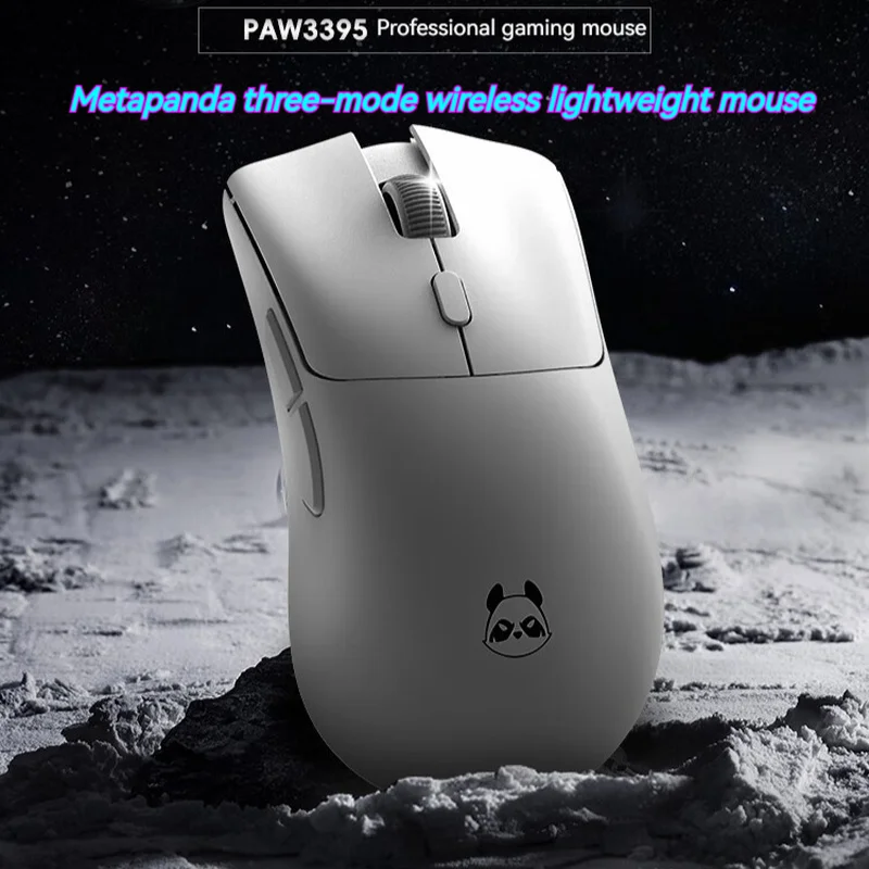 

Metaphyuni Metapanda Wired/bluetooth/2.4g Wireless Tri Mode Mouse Paw3395 Sensor Low Delay Lightweight E-sports Game Mouse Gifts