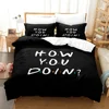 Friends Tv Show Style Bedding Set Duvet Cover Bedroom Comforter Covers Single Twin King ​Size Quilt Cover Home Textile 2/3PCS 4