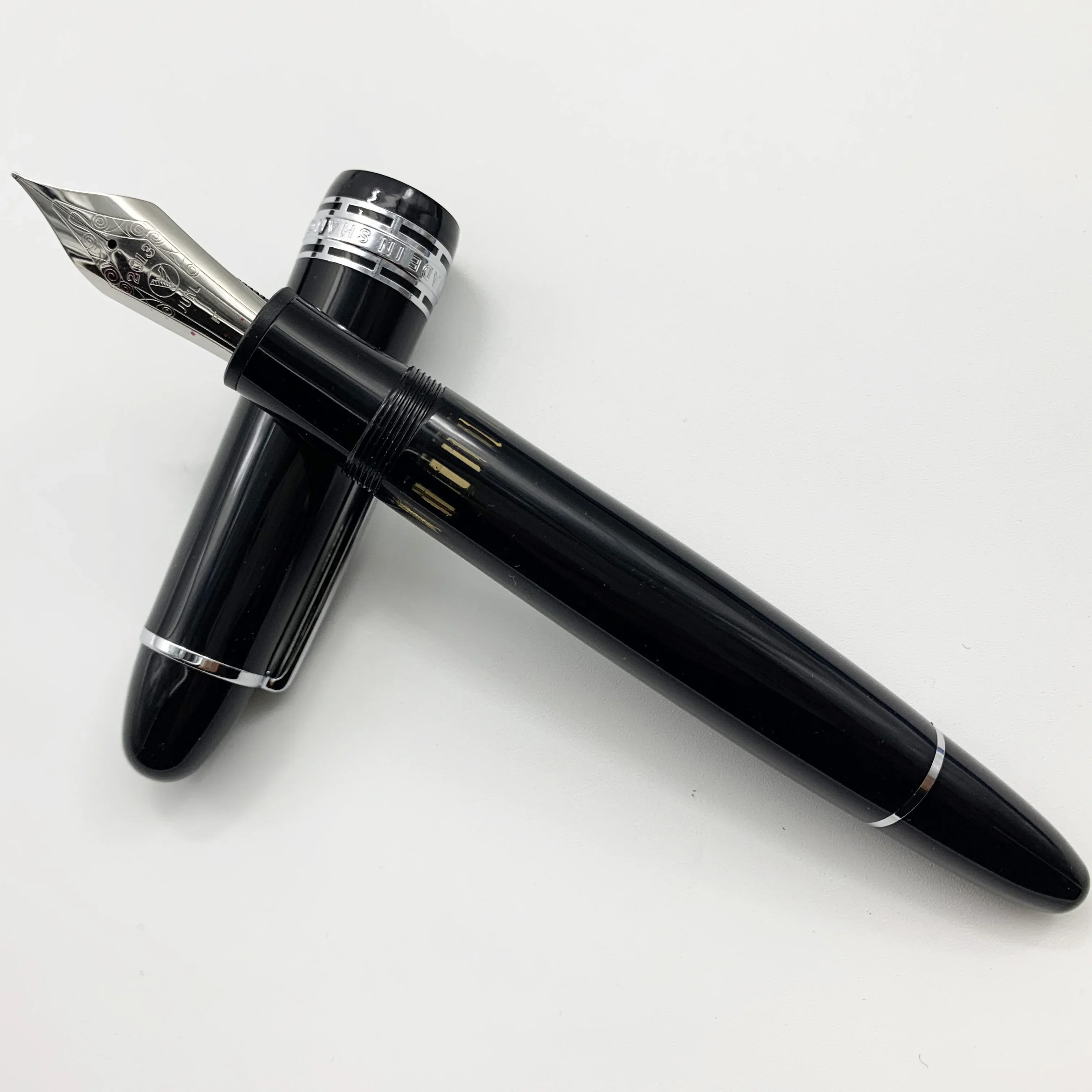 Fountain Pen Piston Filling F M B Nib Resin Pen Student Office Gift Stationery WingSung JUNLAI 930