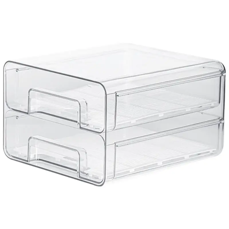 

Fridge Drawer Organizer Bins Transparent Refrigerator Organizer Bins Food Storage Container Box With Dividers Produce Saver For