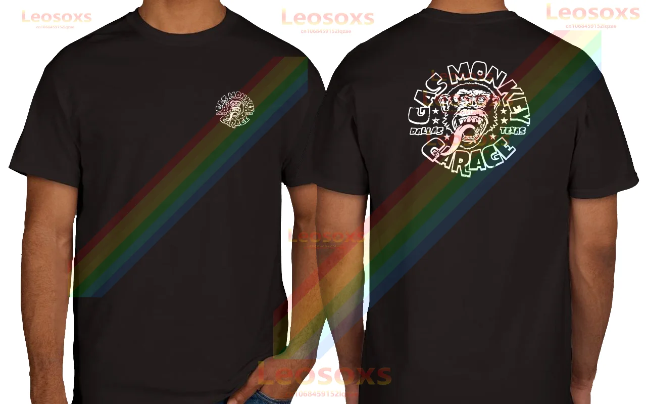 

[TEW] Summer hot sale men's casual cotton Gas Leosoxs T-shirt black Monkey sports breathable round neck women's short sleeve