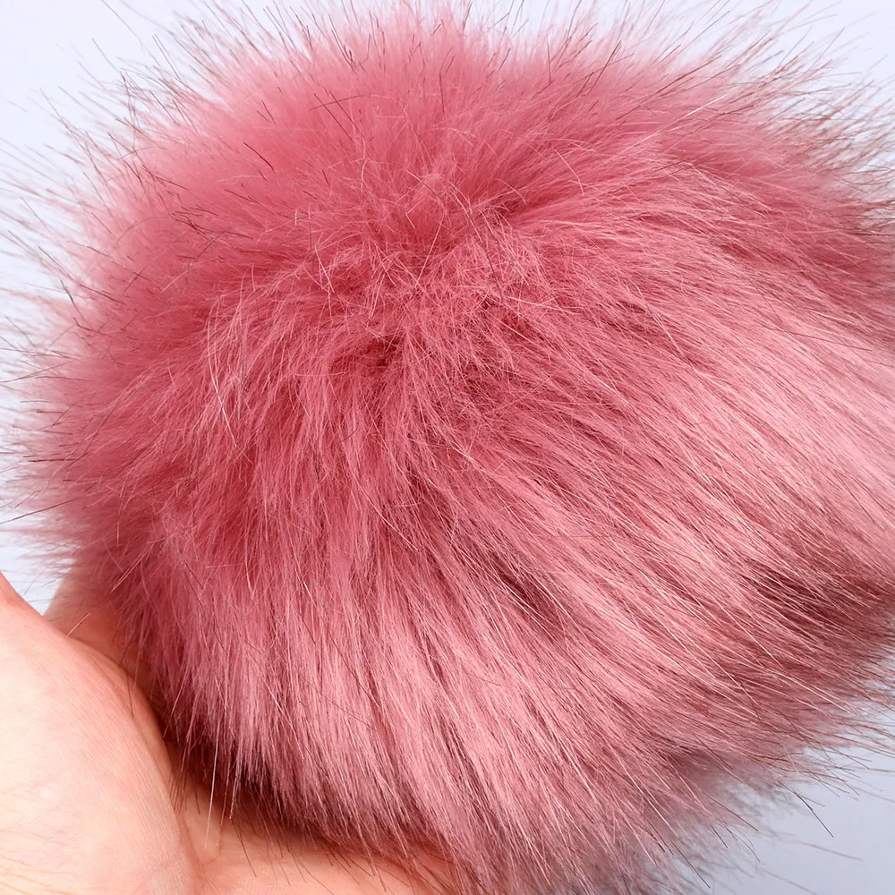 15cm Imitation Fur Pompom For Women Hat Fur Pom Poms for Hats Caps Fake Fur  Pompon